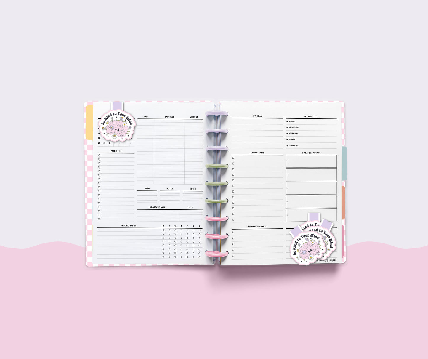 Be Kind To Your Mind Mental Health Diy Magnetic Bookmark Printable