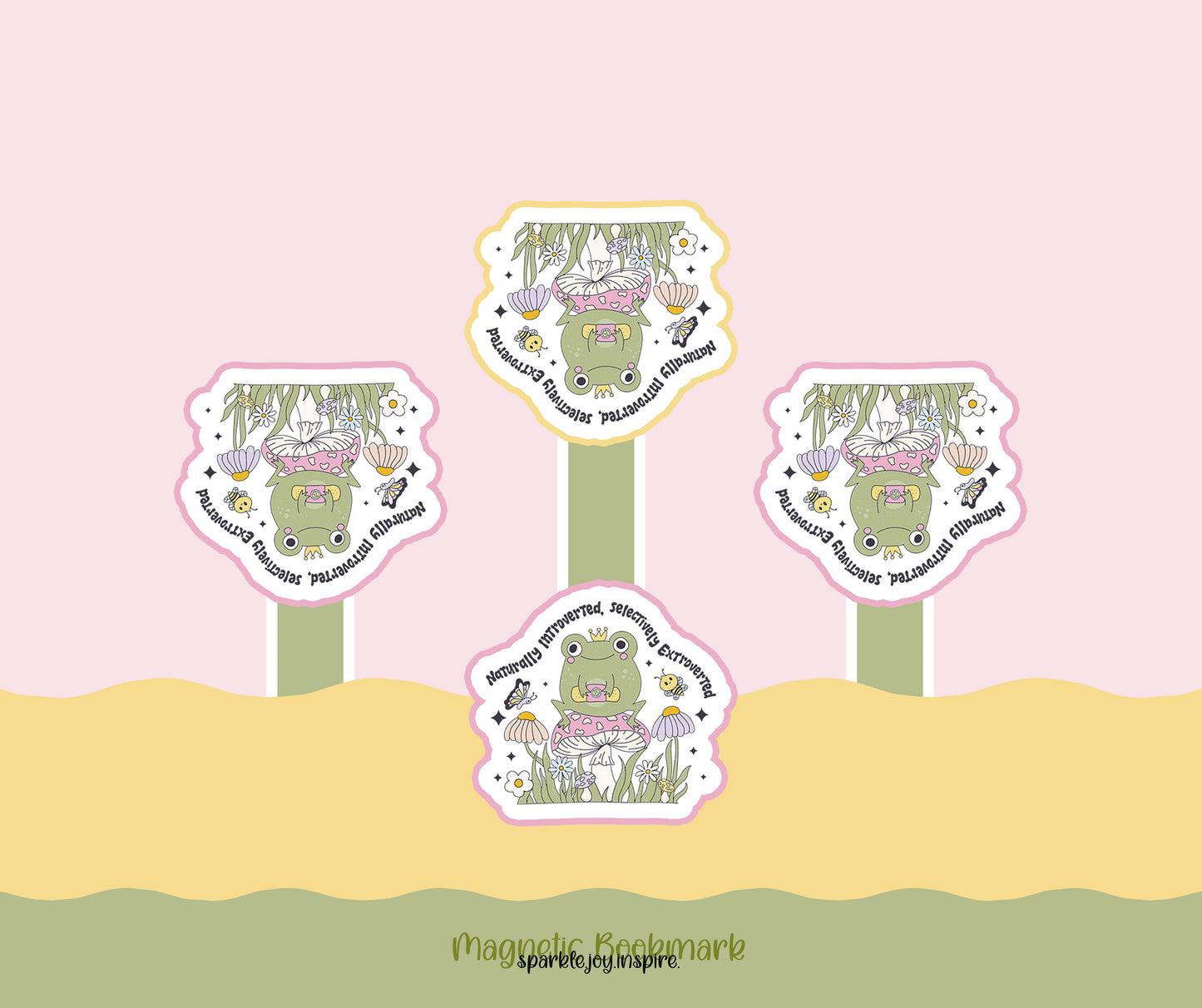 Naturally Introverted Selectively Extroverted Mental Health Magnetic Bookmark Paper Craft Printable