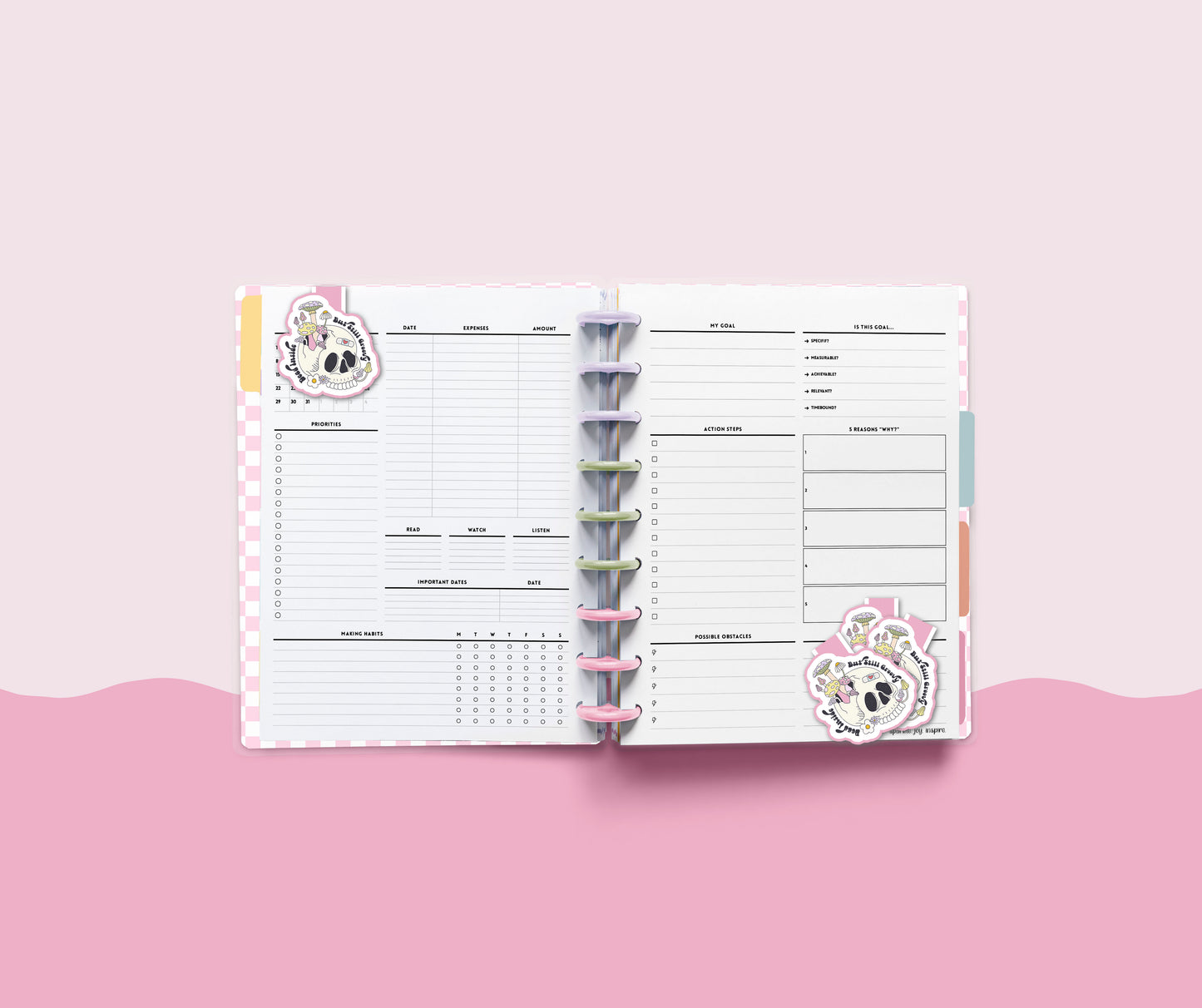Dead Inside But Still Groovy Mental Health Magnetic Bookmark Paper Craft Printable