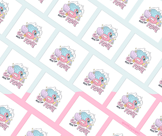 Go With The Float Groovy Summer Sublimation Transfer Print