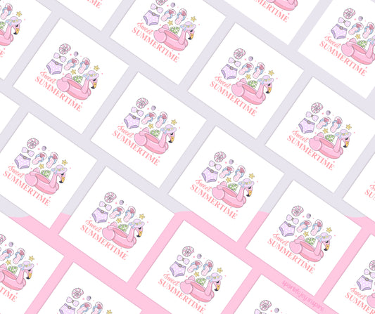 Sweet Summertime Groovy Summer Sublimation Transfer Print