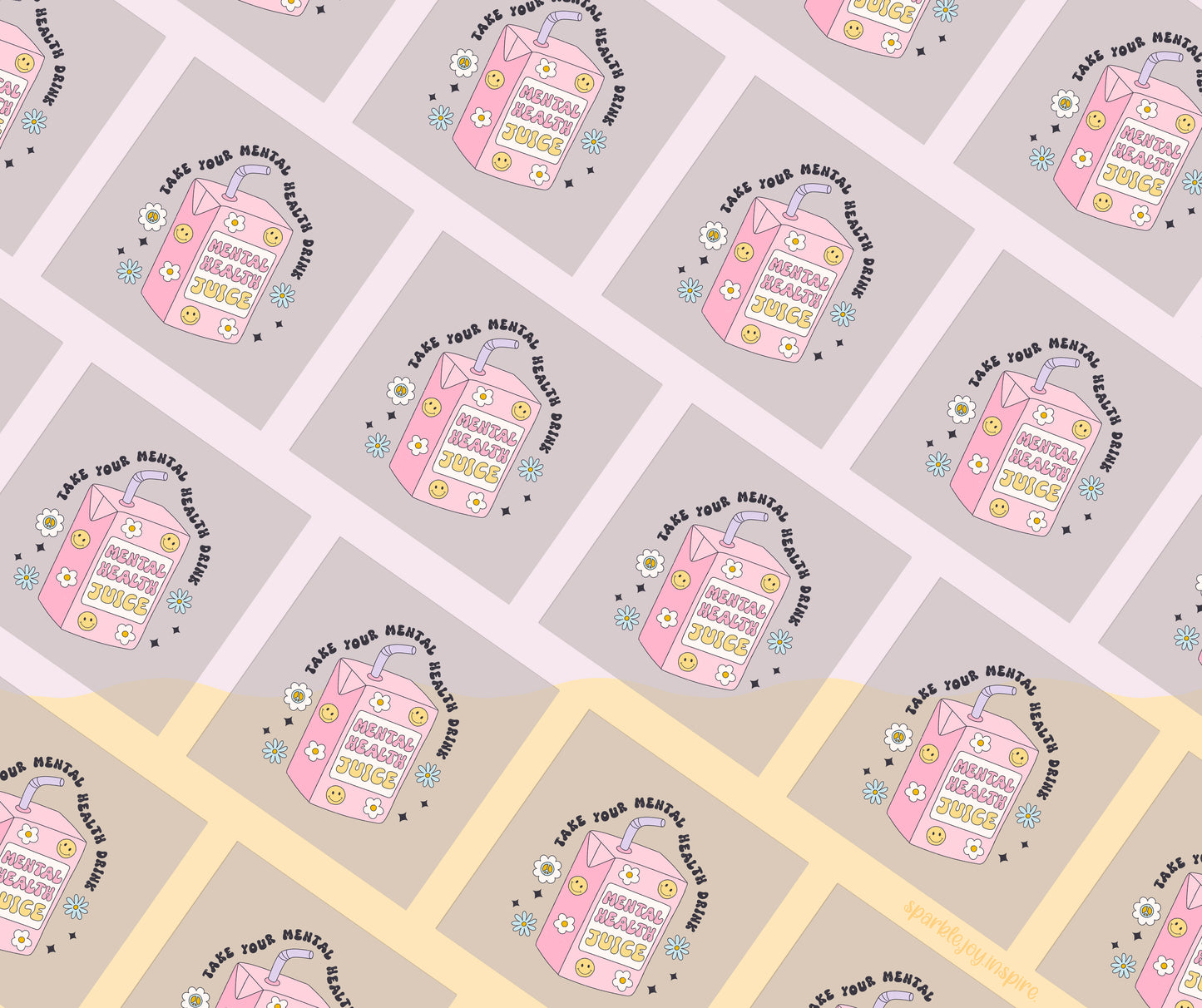 Take Your Mental Health Drink Mental Health DTF Transfer Print
