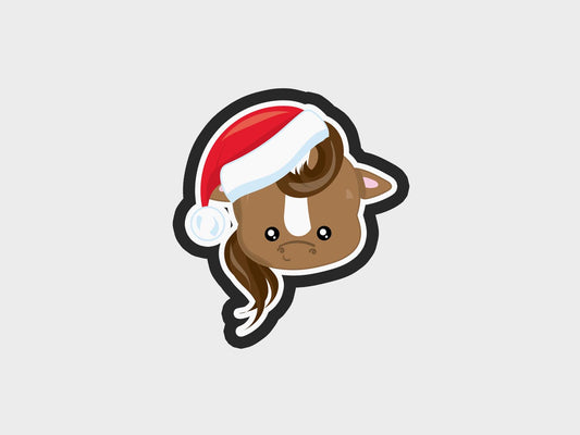 Horse Animal Faces Santa Edition Cookie Cutter STL Files