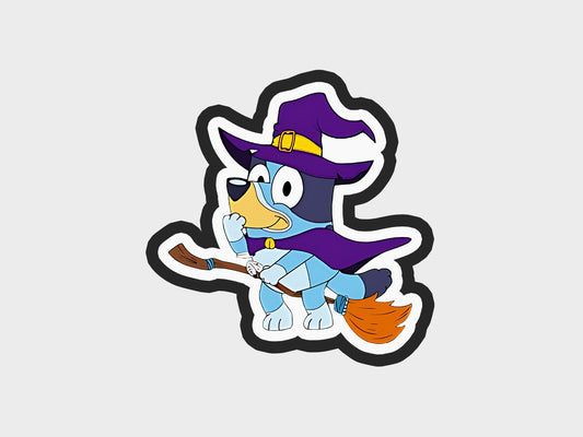 Witch Broom Inspired Halloween Blue Heeler Dog Cookie Cutter STL Files