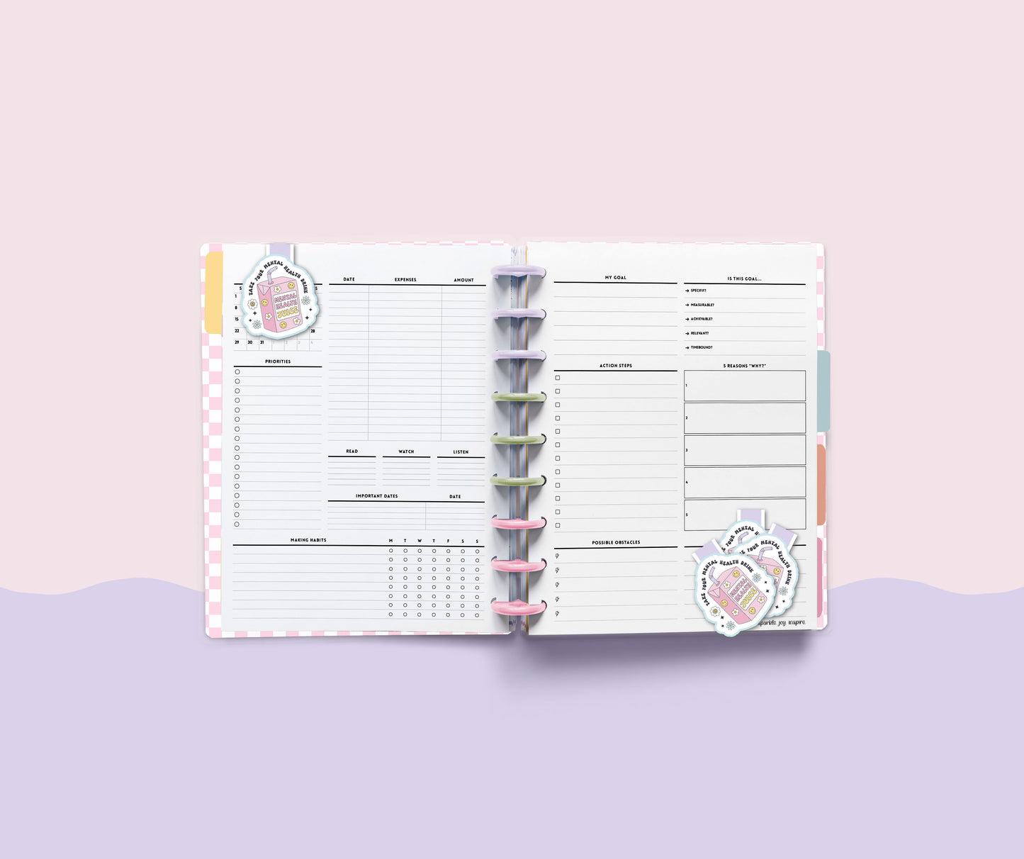 Take Your Mental Health Drink Mental Health Magnetic Bookmark Paper Craft Printable