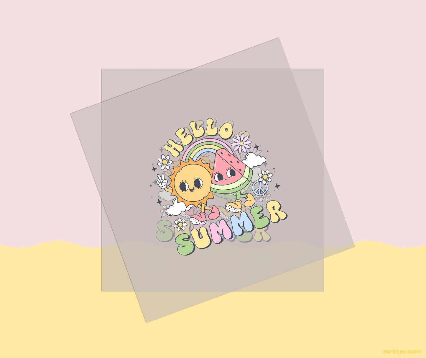 Hello Summer Groovy Summer DTF Transfer Print