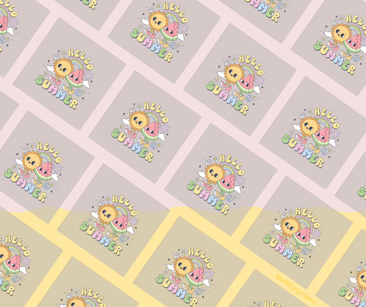 Hello Summer Groovy Summer DTF Transfer Print