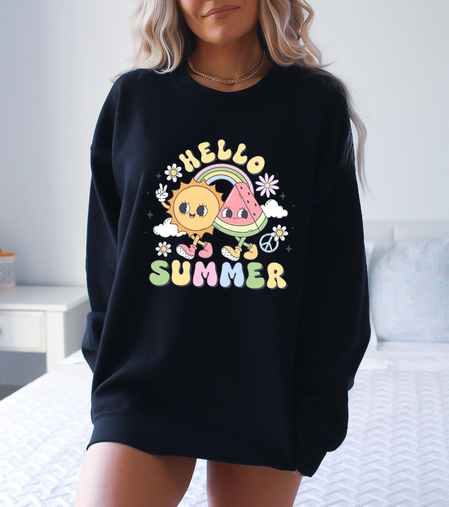 Hello Summer Groovy Summer DTF Transfer Print