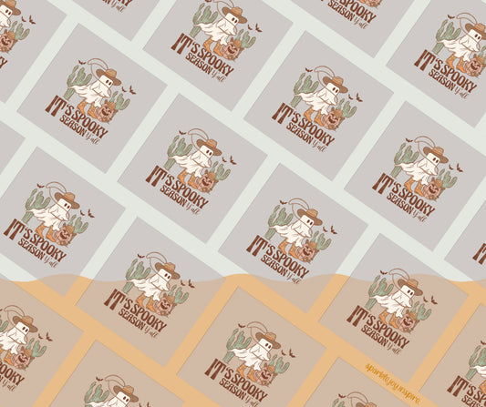 It's Spooky Season Yall Howdy Western Halloween DTF Transfer Print