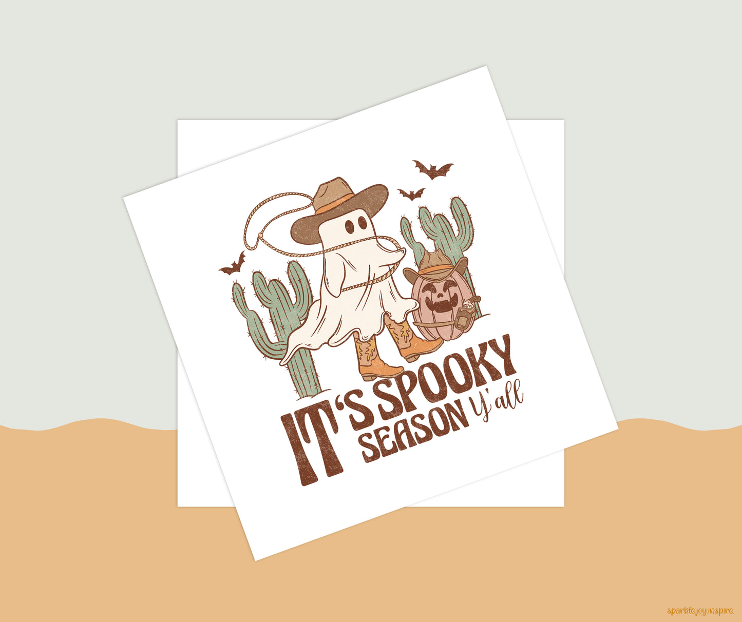 It's Spooky Season Yall Howdy Western Halloween Sublimation Transfer Print