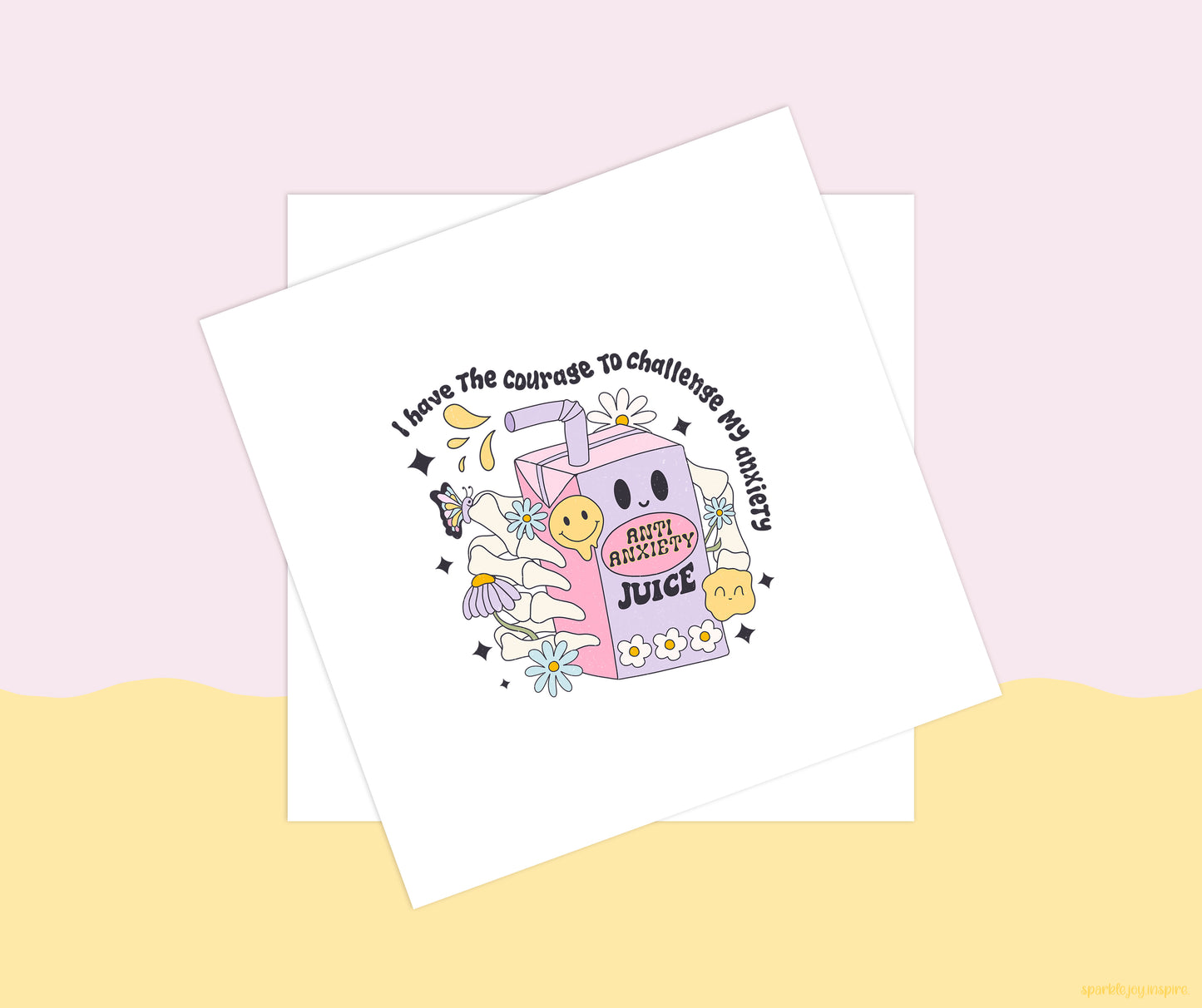 Anti Anxiety Juice Mental Health Sublimation Transfer Print