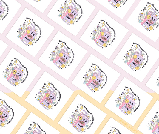 Anti Anxiety Juice Mental Health Sublimation Transfer Print