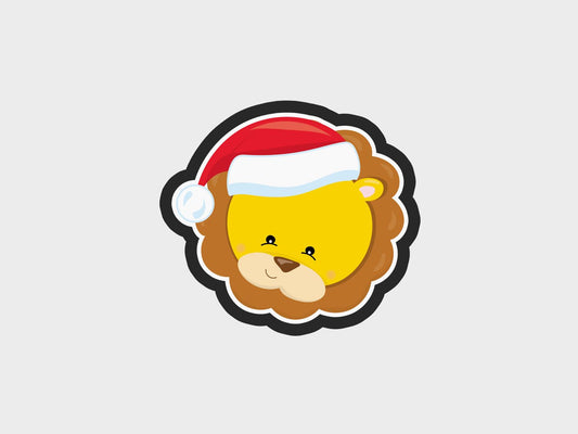 Lion Animal Faces Santa Edition Cookie Cutter STL Files