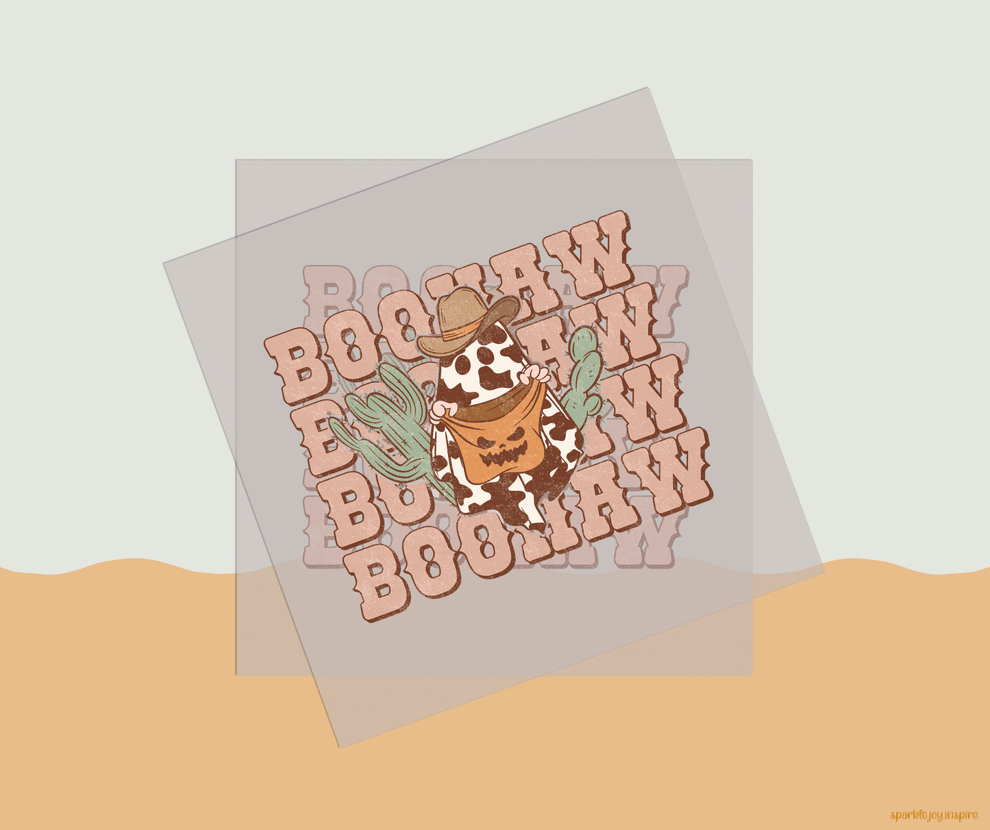 Boohaw Stacked Howdy Western Halloween DTF Transfer Print