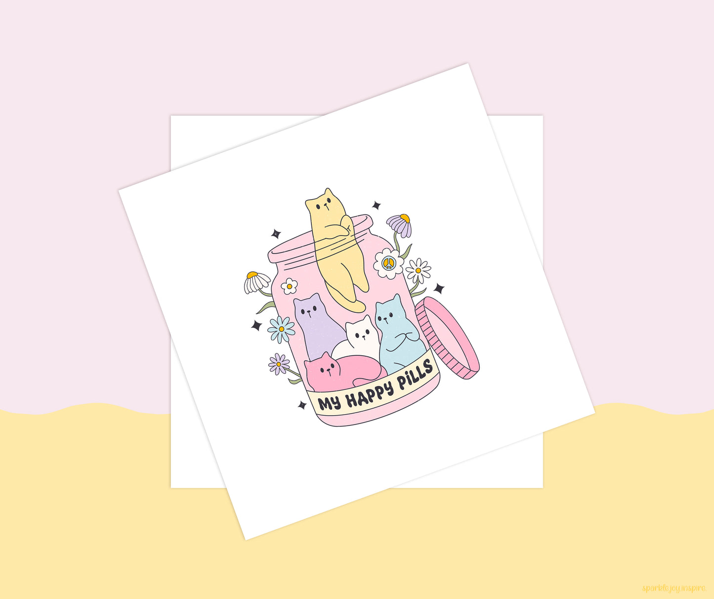 My Happy Pills Mental Health Sublimation Transfer Print