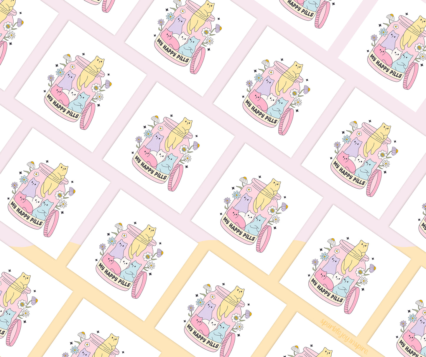My Happy Pills Mental Health Sublimation Transfer Print