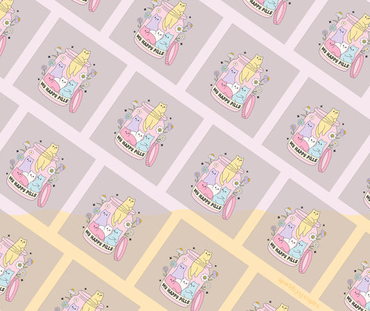 My Happy Pills Mental Health DTF Transfer Print