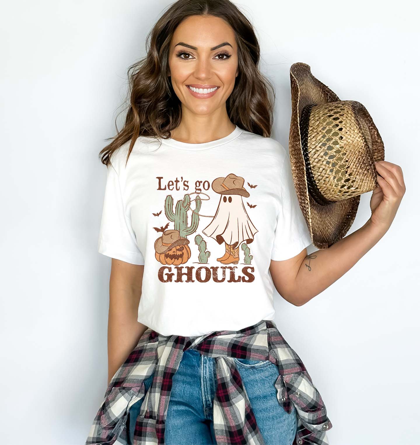 Let's Go Ghouls Howdy Western Halloween DTF Transfer Print