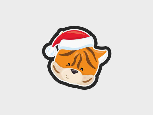 Tiger Animal Faces Santa Edition Cookie Cutter STL Files