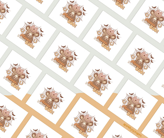 Moooo... I Mean Boo Howdy Western Halloween Sublimation Transfer Print