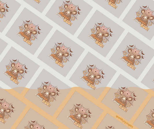 Moooo... I Mean Boo Howdy Western Halloween DTF Transfer Print