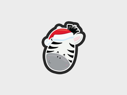 Zebra Animal Faces Santa Edition Cookie Cutter STL Files