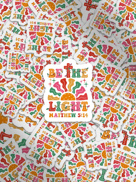 Be The Light Matthew 5:14 Boho Christmas Christian Jesus Sticker