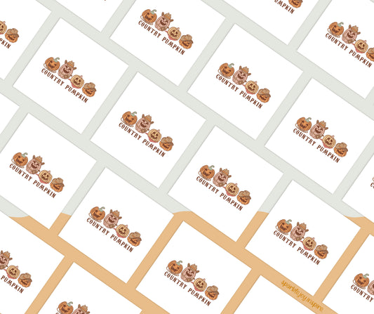 Country Pumpkin Howdy Western Halloween Sublimation Transfer Print