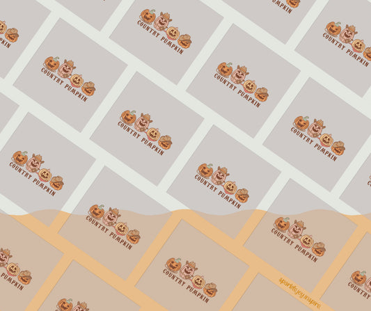 Country Pumpkin Howdy Western Halloween DTF Transfer Print