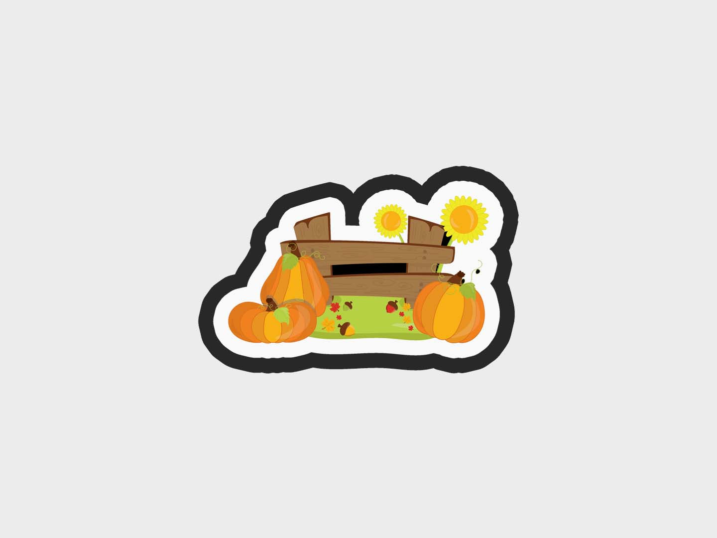 Decorated Fence Fall Harvest Cookie Cutter STL Files