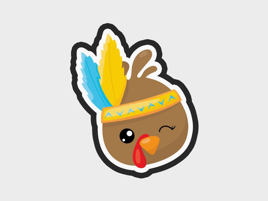 Feathers Thanksgiving Turkey Faces Cookie Cutter STL Files