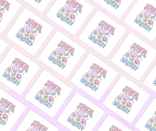 Shell We Dance Groovy Summer Sublimation Transfer Print