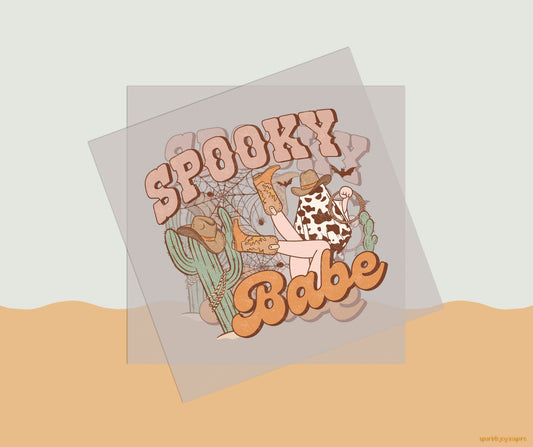 Spooky Babe Howdy Western Halloween DTF Transfer Print