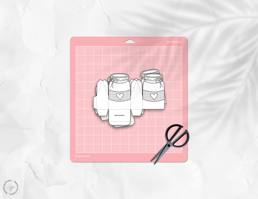 Jar Of Hearts Ribbon Color Me Valentine Favor Box Paper Craft Printable Paper Crafts