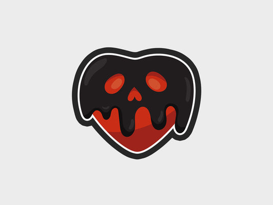 Poison Apple Halloween Hearts Cookie Cutter STL Files