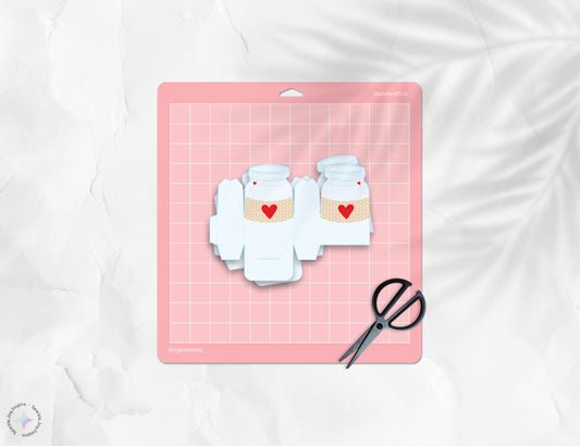 Jar Of Hearts Ribbon Valentine Favor Box Paper Craft Printable Paper Crafts