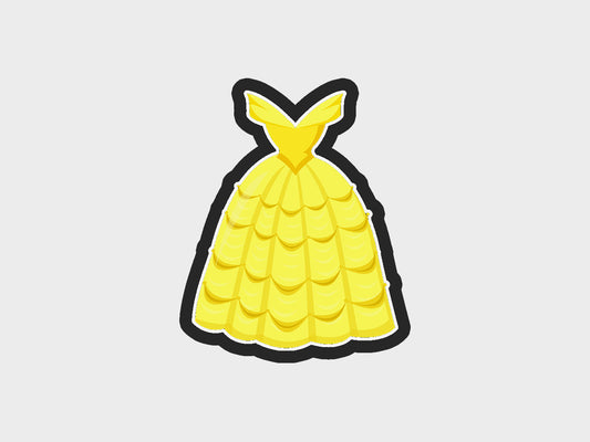 Book Beauty Inspired Princess Dress Cookie Cutter STL Files