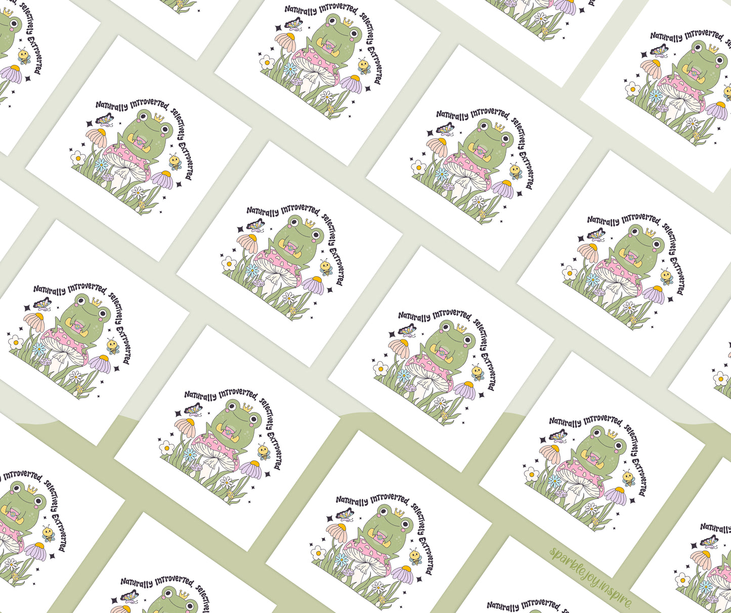 Naturally Introverted Selectively Extroverted Mental Health Sublimation Transfer Print