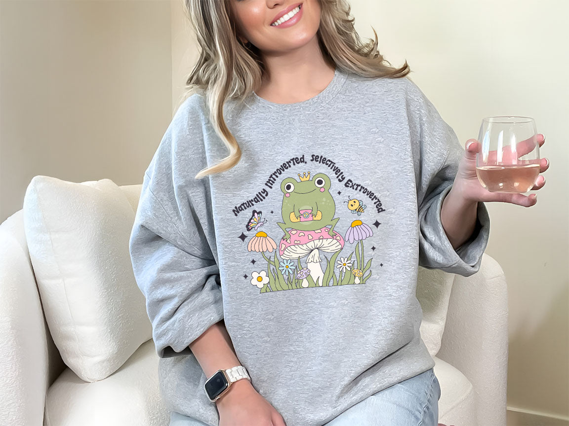 Naturally Introverted Selectively Extroverted Mental Health DTF Transfer Print