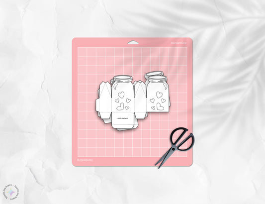 Jar Of Hearts Floating Hearts Color Me Valentine Favor Box Paper Craft Printable Paper Crafts