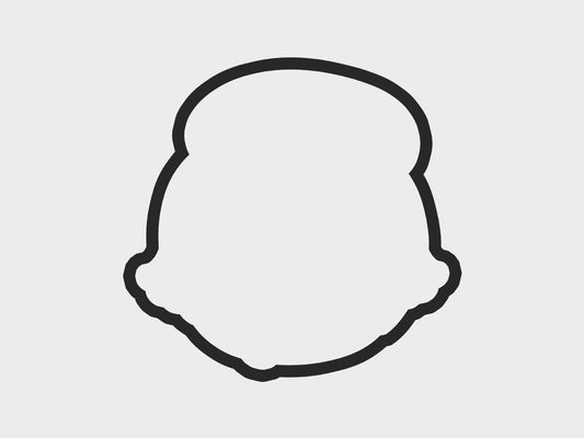 Bonnet Thanksgiving Turkey Faces Cookie Cutter STL Files