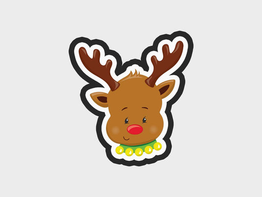 Reindeer Christmas Faces Cookie Cutter STL Files