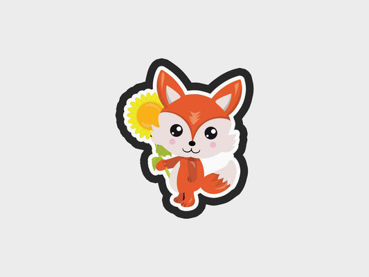 Sunflower Thanksgiving Foxes Cookie Cutter STL Files