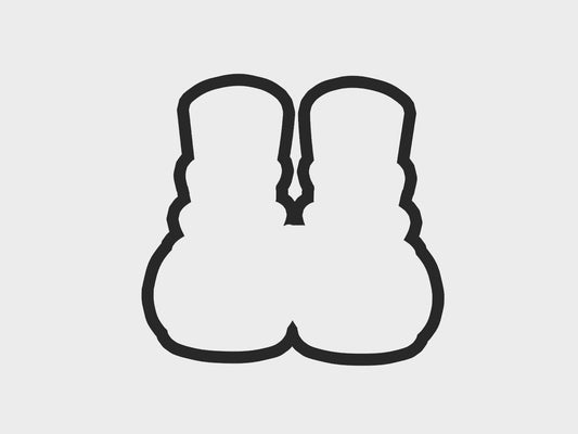 Cute Snowman Christmas Feet Cookie Cutter STL Files