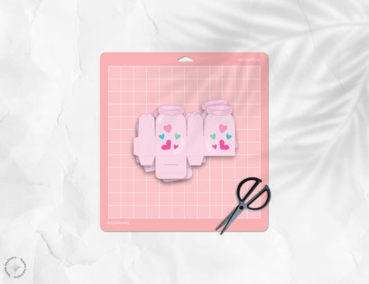 Jar Of Hearts Floating Hearts Valentine Favor Box Paper Craft Printable Paper Crafts