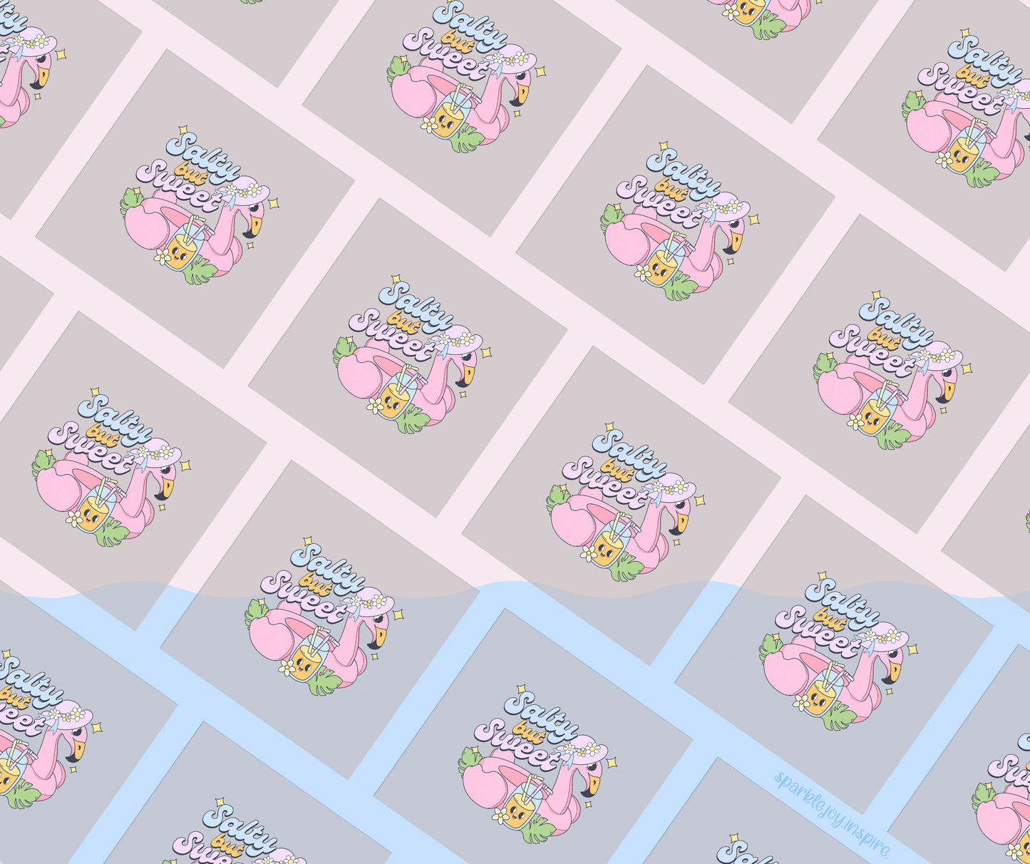 Salty But Sweet Groovy Summer DTF Transfer Print