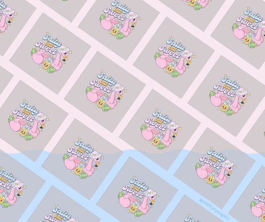 Salty But Sweet Groovy Summer DTF Transfer Print