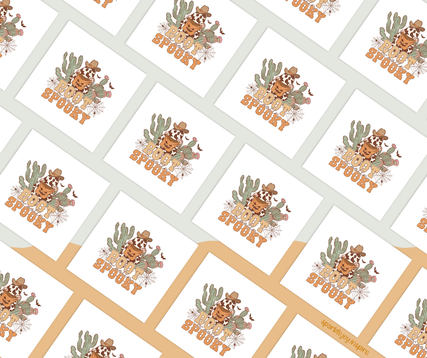 Boot Scootin Spooky Howdy Western Halloween Sublimation Transfer Print