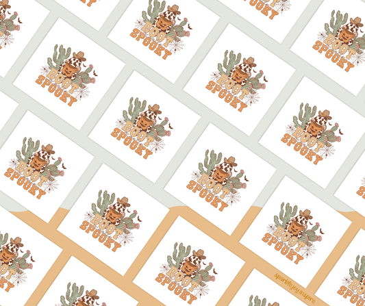 Boot Scootin Spooky Howdy Western Halloween Sublimation Transfer Print