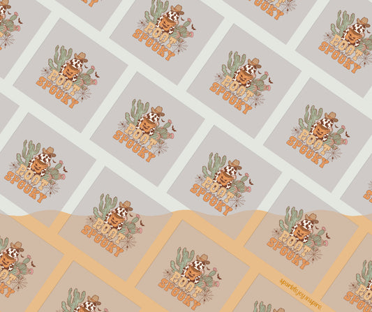 Boot Scootin Spooky Howdy Western Halloween DTF Transfer Print